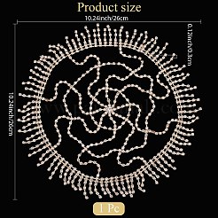 Alloy Rhinestone Mesh Headbands&nbsp;OHAR-WH20007-05G-02