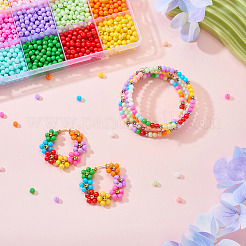 2400Pcs 15 Colors Opaque Baking Paint Glass Beads&nbsp;DGLA-TA0001-25