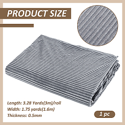 DIYポリエステル生地  衣類用アクセサリー  グレー  1600x0.5mm  3m / pc&nbsp;DIY-WH0591-160B