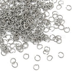 変色しない304ステンレススチールオープン丸カン  ラウンド  ステンレス鋼色  26ゲージ  3x0.4mm  内径：2.2mm  約2222個/20g&nbsp;X-STAS-E066-01-3mm