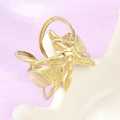 304 Stainless Steel Cuff Open Rings for Women&nbsp;RJEW-A102-02G
