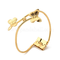 304 Stainless Steel Hinged Bangles for Women&nbsp;BJEW-Z109-01G-01