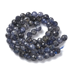 Natural Iolite/Cordierite/Dichroite Beads Strands&nbsp;G-L651-C03-6mm