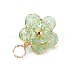 9Pcs 9 Colors Faceted Glass Round Beads Charms&nbsp;PALLOY-JF03648-02