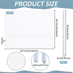 10Pcs Rectangle Plastic Mesh Canvas Sheets&nbsp;DIY-BC0016-48