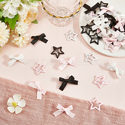 30Pcs 3 Colors Star Iron Enamel Snap Hair Clips&nbsp;OHAR-SP0001-03