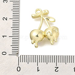 合金ラインストーンパンダント  さくらんぼのチャーム  スミレ  23x16x7.5mm  穴：1.7mm&nbsp;ENAM-B025-03G-03
