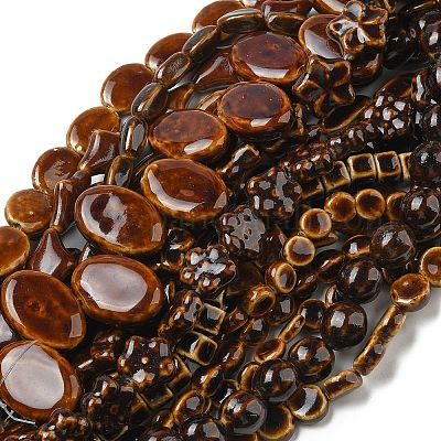Handmade Porcelain Beads Strands&nbsp;PORC-B002-19D-1