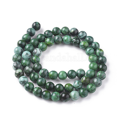Natural Map Stone Picasso Jasper Beads Strands&nbsp;G-F668-29-6mm-1