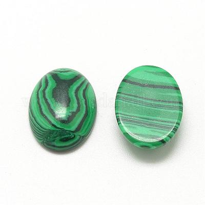 Synthetic Malachite Cabochons&nbsp;G-R415-18x25-38-1