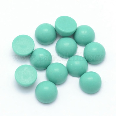 合成グリーンターコイズカボション  半円  4x2~2.5mm&nbsp;G-P393-R09-4mm-1