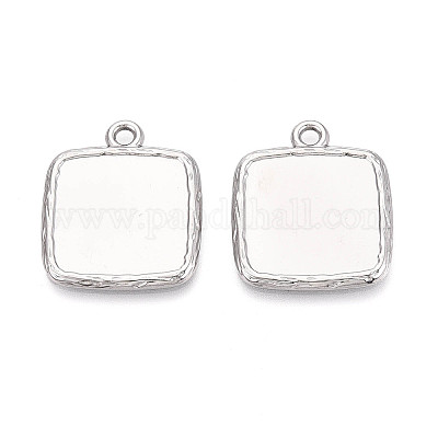 304 Stainless Steel Pendant Cabochon Settings&nbsp;STAS-N108-74P-1