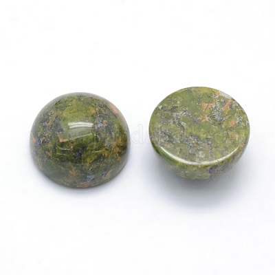 天然石ユナカイトカボション  半円  12x5~6mm&nbsp;G-P393-R31-12mm-1