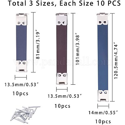 鉄内部フレックスフレーム  財布のためのフレックススプリングクリップ  ブルー  30個/セット&nbsp;FIND-PH0015-60-1