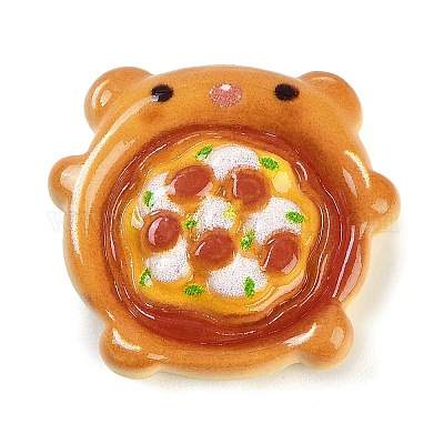 オペーク樹脂カボション  模造パン  パン  23.5x26x7mm&nbsp;RESI-R454-02H-1