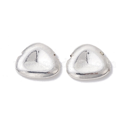 合金三角ビーズ  長持ちメッキ  銀  12.5x15x3mm  穴：1mm&nbsp;FIND-B029-49S-1