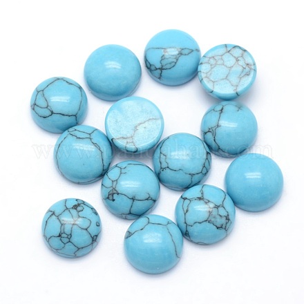 Synthetic Turquoise Cabochons&nbsp;G-P393-R13-10MM-1