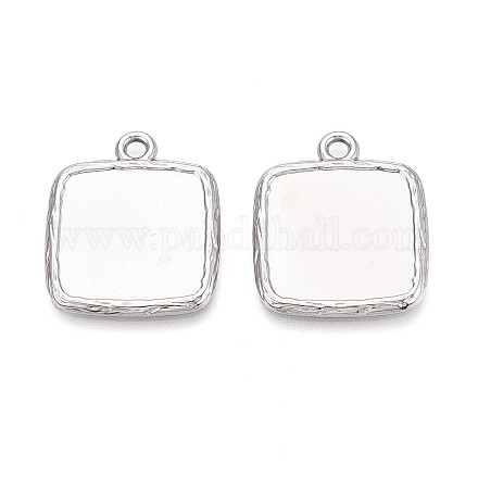 304 Stainless Steel Pendant Cabochon Settings STAS-N108-74P-1