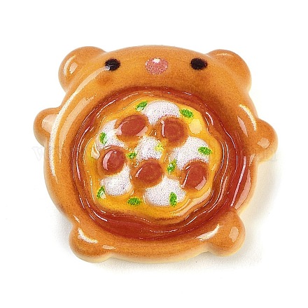 オペーク樹脂カボション  模造パン  パン  23.5x26x7mm&nbsp;RESI-R454-02H-1