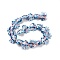 Handmade Porcelain Beads, Hand Painted Ceramic Beads, Fish, Dodger Blue, 17~18x21~22x7~7.5mm, Hole: 2mm