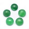 Natural Green Onyx Agate Cabochons, Half Round, 13.5~14x6~8mm