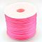 Nylon Satin Rattail Cords, Beading Threads for Bracelet Jewelry Making Chinese Knot Macrame Craft, Hot Pink, 1.0mm, about 76.55 yards(70m)/roll