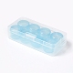 プラスチックビーズ収納ケース  フリップトップビーズ収納  取り外し可能な  8のコンパートメント  長方形  ディープスカイブルー  20x9x4.5cm  コンパートメント：約4.2x3.5cm  6個/箱  4.2x2.5cm  2個/箱  8区画/ボックス&nbsp;CON-L022-07-2