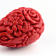 Carved Flower Cinnabar Beads&nbsp;X-CARL-Q004-53-3