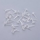プラスチックスタッドピアスパーツ  フラットラウンド  透明  12x5mm  ピン：1mm  約1000個/袋&nbsp;KY-G006-03-5m-3
