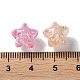 透明なアクリルビーズ  スター  ミックスカラー  11x11.5x9.5mm  穴：2mm&nbsp;PACR-C007-07-3