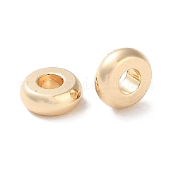 Rack Plating Brass Spacer Beads, Long-Lasting Plated, Lead Free & Cadmium Free, Disc, Light Gold, 5x2mm, Hole: 2mm