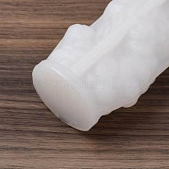 馬のシリコン製キャンドル型  ジェッソ樹脂鋳造金型  ゴシック様式  ホワイト  110x58x51mm  内径：28x25mm&nbsp;DIY-T005-01B