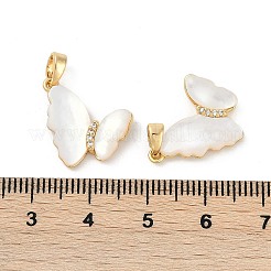 Natural White Shell Butterfly Pendants&nbsp;KK-U043-25G