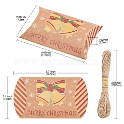 24Pcs 12 Styles Christmas Theme Cardboard Candy Pillow Boxes&nbsp;CON-FS0001-12