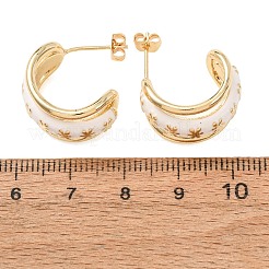 Rack Plating Brass Enamel Stud Earrings&nbsp;KK-CBAB1AF-38A-G