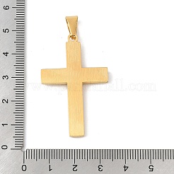 304ステンレスペンダント  イオンプレーティング（ip）  十字架クロスチャーム  ゴールドカラー  47.5x26.5x4.5mm  穴：8x4.5mm&nbsp;STAS-U040-03G