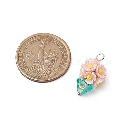 Glass Seed Beaded Flowerpot Pendants&nbsp;PALLOY-MZ00520-01