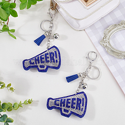 2Pcs Alloy Rhinestone Keychain&nbsp;KEYC-SP0001-17A