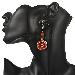Glass Seed Beads Dangle Earrings&nbsp;EJEW-MZ00763-02