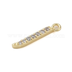 Rack Plating Brass Micro Pave Clear Cubic Zirconia Pendants&nbsp;KK-A224-03H-G