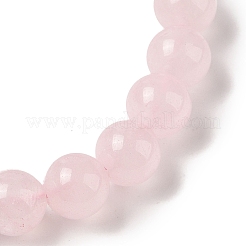8mm Round Dyed Natural Rose Quartz Braided Bead Bracelets&nbsp;BJEW-C067-01B-20