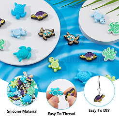 16Pcs 8 Styles Food Grade Eco-Friendly Silicone Beads&nbsp;SIL-HS0001-14