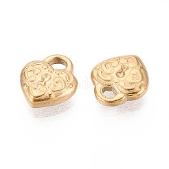 304 Stainless Steel Heart Charms&nbsp;STAS-T072-49G
