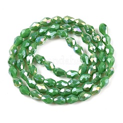 Opaque Solid Color Electroplate Glass Beads Strands&nbsp;EGLA-N013-P4mm-B04