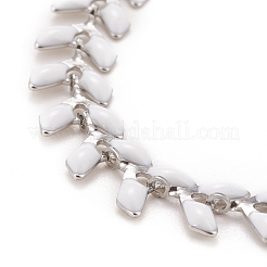 Enamel Wheat Link Chains Bracelet&nbsp;BJEW-P271-02P-04