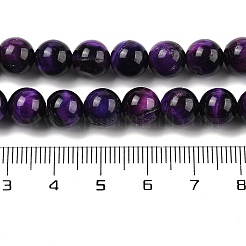 Grade B Natural Purple Tiger Eye Beads Strands&nbsp;G-F591-18-8mm