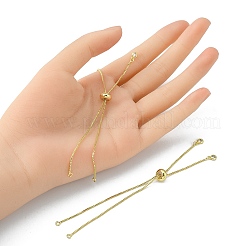 Rack Plating Brass Box Chain Slider Bracelets&nbsp;MAK-YW0001-04G