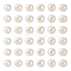 天然な培養された淡水パールビーズ  研磨両側  貝殻色  7~8mm  穴：1.6mm&nbsp;X-PEAR-BT0002-01