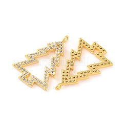 Brass Micro Pave Clear Cubic Zirconia Pendants&nbsp;KK-U017-07B-G