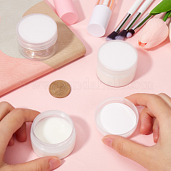 透明プラスチック空の携帯用フェイシャルクリームジャー8個  詰め替え化粧品容器  ねじ蓋付き  コラム  透明  5x3.3cm  容量：30ml（1.01fl.oz）&nbsp;CON-CP0001-015C